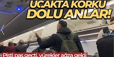 Uçakta korku dolu anlar