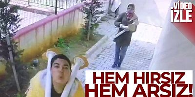 Ümraniye'de hırsız önce çaldı, sonra kendisini çeken kameraya tükürdü