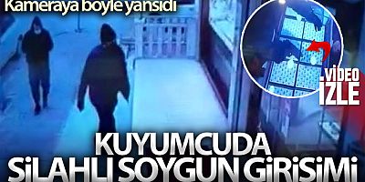 Ümraniye'de kuyumcuda silahlı soygun girişimi kamerada