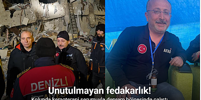 Unutulmayan fedakarlık: Kolunda kemoterapi serumuyla deprem bölgesinde çalıştı