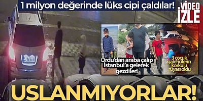 Uslanmaz çocuklar bu sefer lüks cip çaldı