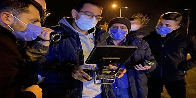 Uygulamadan kaçan araç drone takibi ile yakalandı
