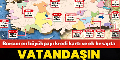 Vatandaşın borç haritası