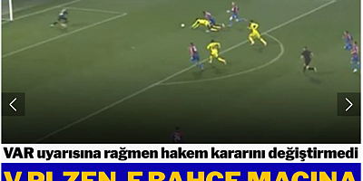 Viktoria Plzen-Fenerbahçe maçına damga vuran pozisyon