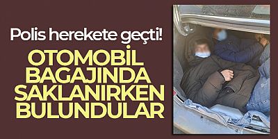 Yakalanan 22 kaçak göçmenden ikisi otomobil bagajında saklanırken bulundu