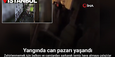 Yangında can pazarı yaşandı, insanlar balkondan aşağı sarkarak kurtuldu