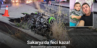 Yarış yaparken farları yanmayan otomobile çarpan motosikletler paramparça oldu: 1 ölü
