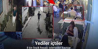 Yediler içtiler, 8 bin liralık hesabı ödemeden kaçtılar