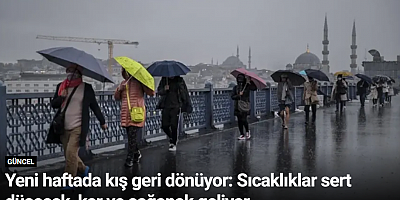 Yeni haftada kış geri dönüyor: Sıcaklıklar sert düşecek, kar ve sağanak geliyor