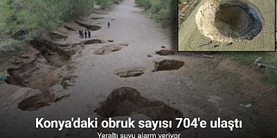 Yeraltı suyu alarm veriyor: Konya’daki obruk sayısı 704’e ulaştı