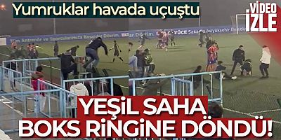 Yeşil saha boks ringine, ortalık savaş alanına döndü