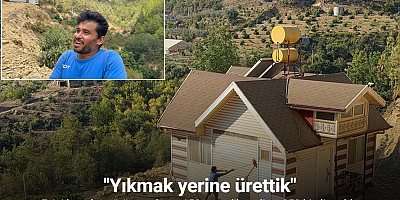 Yıkım kararı çıkan evini 150 metre taşıyıp tapulu arazisine yerleştirdi