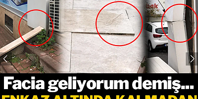 Yıkımdan 24 saat önce... Tahtalarla tutturulmuş..