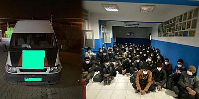 YOK ARTIK 15 kişilik minibüsten 68 düzensiz göçmen çıktı