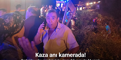 Yolcu minibüsü ile otomobil çarpıştı: 11 yaralı