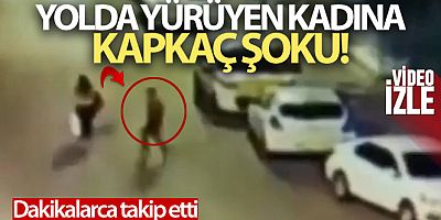 Yolda yürüyen kadına kapkaç şoku