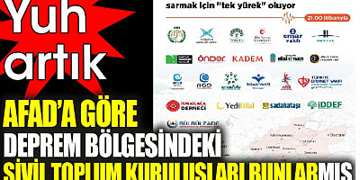 Yuh artık! AFAD’a göre deprem bölgesindeki sivil toplum kuruluşları bunlarmış