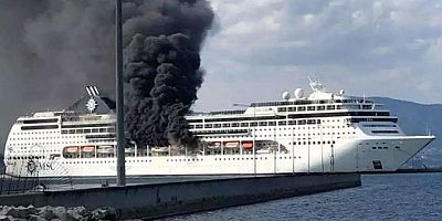 Yunanistan’da lüks cruise gemisinde yangın