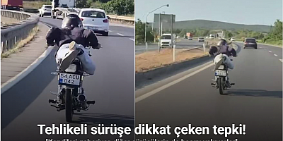 Yürekleri ağıza getiren tehlikeli sürüş: 