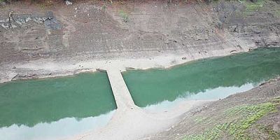 Yuvacık Barajı'nda su seviyesi azaldı, köprü ortaya çıktı  