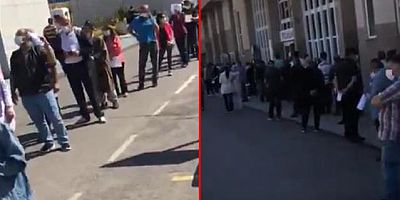 Yüzlerce vatandaş koronavirüs aşısı için böyle bekledi