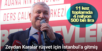Zeydan Karalar’ın rüşveti almak için İstanbul’a gittiği iddianame yer aldı