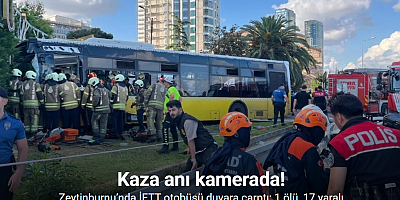 Zeytinburnu’nda İETT otobüsü duvara çarptı: 1 ölü, 17 yaralı