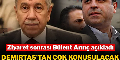 Ziyaret sonrası Bülent Arınç açıkladı: Selahattin Demirtaş'tan çok konuşulacak adaylık kararı