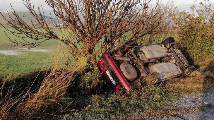 Takla atan otomobilin sürücüsü hayatını kaybetti
