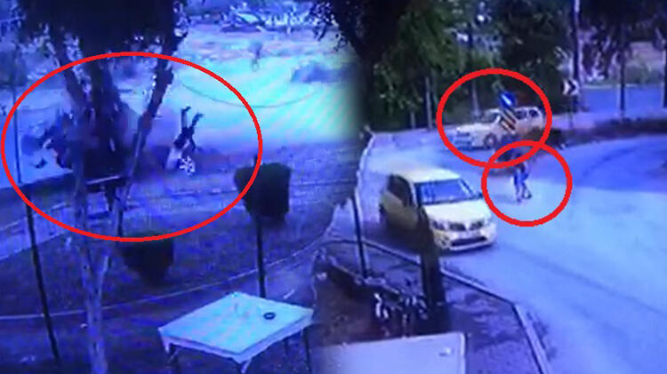 Taksi 2 kişiye çarpıp nehre uçtu! Şoför alkollü çıktı