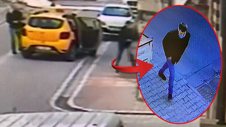 Taksicinin boğazına bıçak dayayan gaspçı yakalandı!