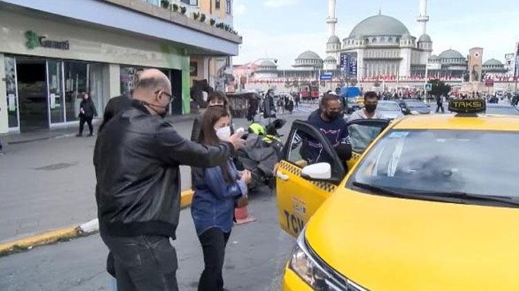 Taksim Meydanı'nda turistin taksi isyanı