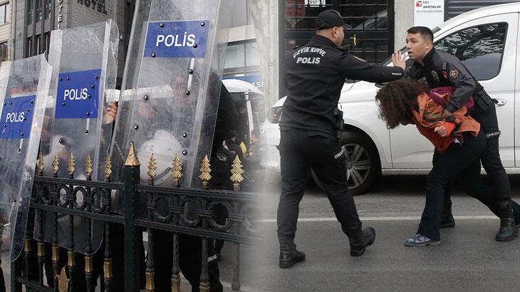 Taksim'e yürümek isteyen gruplara gözaltı