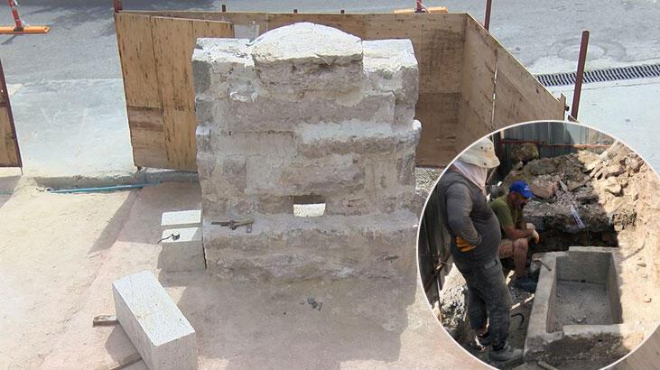 Tarihi çeşme yeni yerine taşındı