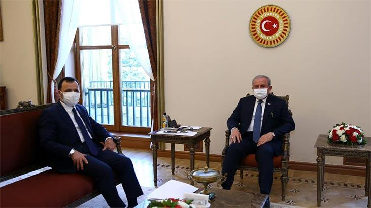 TBMM Başkanı Şentop, AYM Başkanı Arslan'ı kabul etti