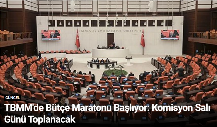 TBMM'de Bütçe Maratonu Başlıyor: Komisyon Salı Günü Toplanacak