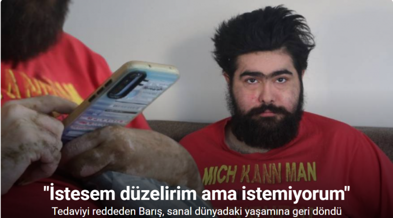 Tedaviyi reddeden telefon bağımlısı Barış, sanal dünyadaki yaşamına geri döndü