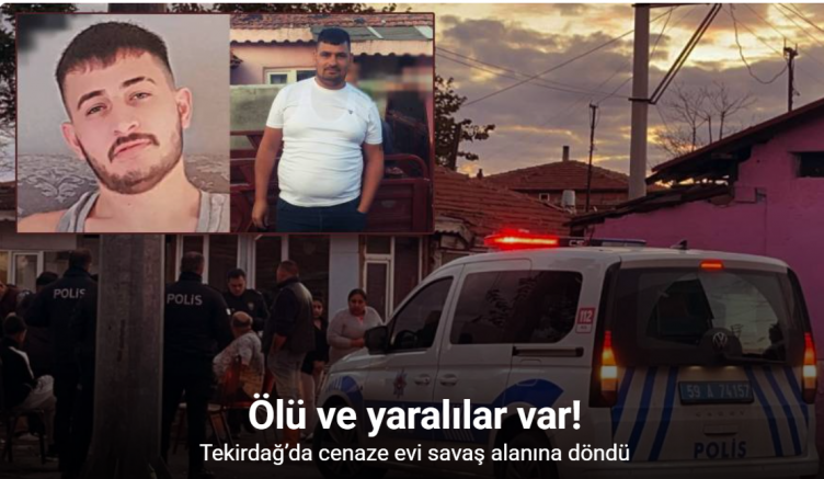 Tekirdağ’da cenaze evi savaş alanına döndü: 2 ölü, 2 yaralı