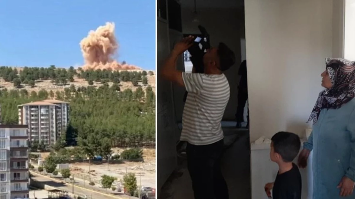 Temel kazısında patlatılan dinamit evlerin duvarlarını çatlattı! Deprem oldu zanneden 3 kişi fenalaştı