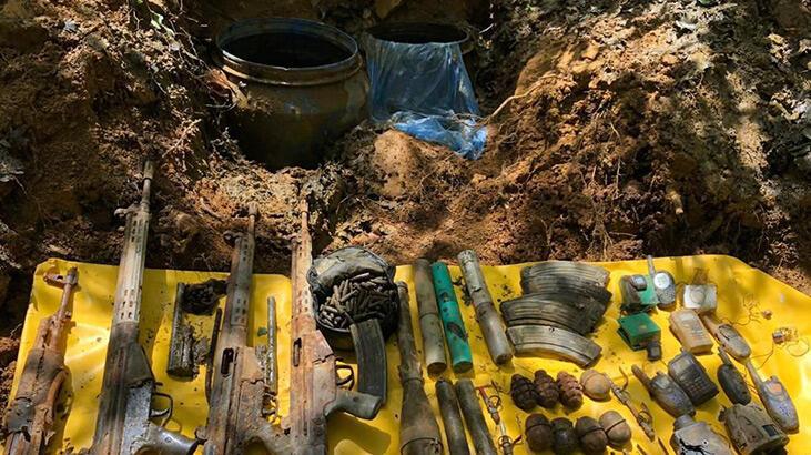 Teröristlerin mühimmat deposu olarak kullandığı sığınak imha edildi