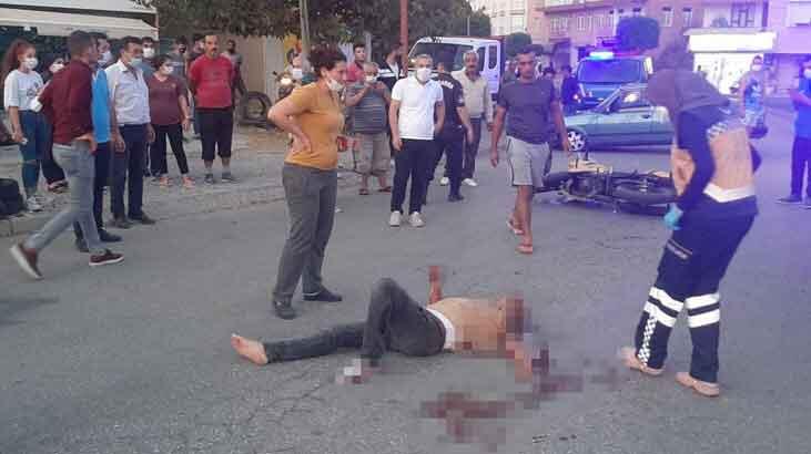 Ters yönden gelen otomobilin altında kaldı!