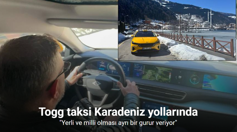 Togg taksi Karadeniz yollarında