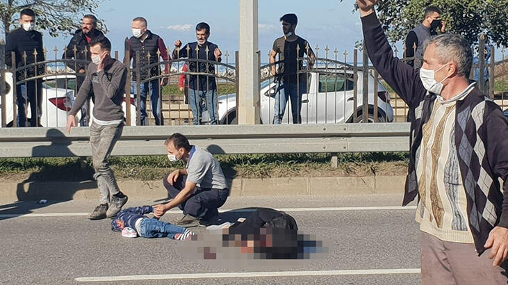 Trabzon'da facia! Yola savruldular