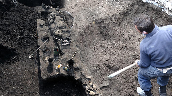 Trabzon'da otopark kazısında heyecanlandıran keşif