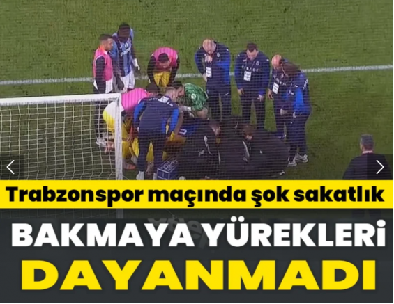 Trabzonspor maçında şok sakatlık! Yürekler ağza geldi