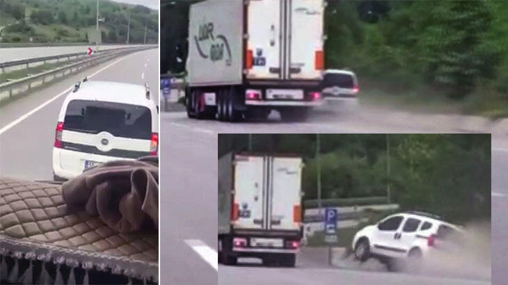 Trafikte yol verme inatlaşması kaza ile bitti