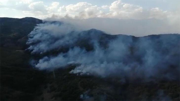 Tunceli'de örtü yangını! Havadan müdahale ediliyor