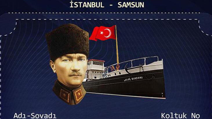 Türk Hava Yolları 19 Mayıs Hatıra bileti alma ekranı...