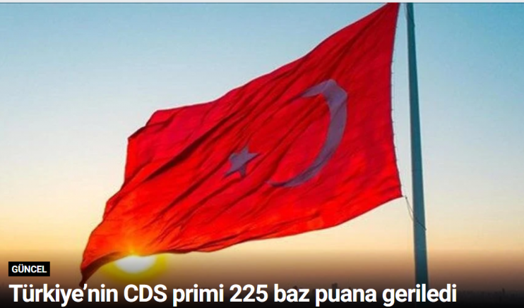 Türkiye’nin CDS primi 225 baz puana geriledi