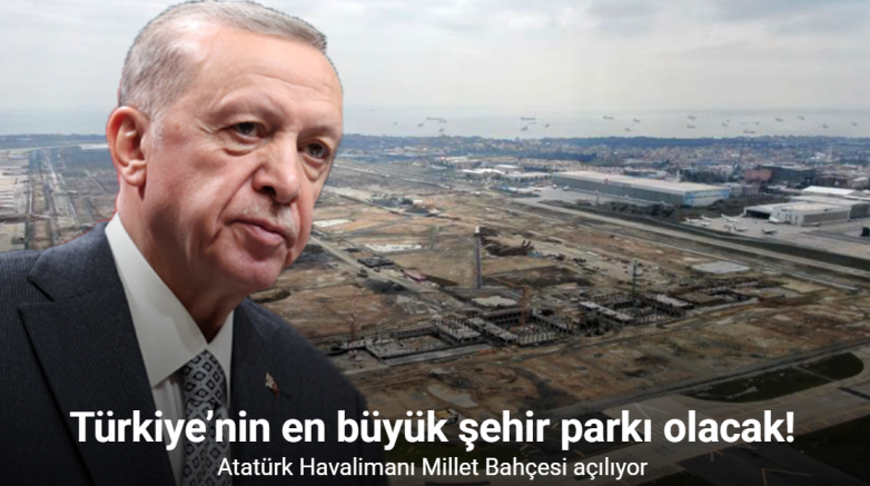 Türkiye’nin en büyük şehir parkı Atatürk Havalimanı Millet Bahçesi açılıyor